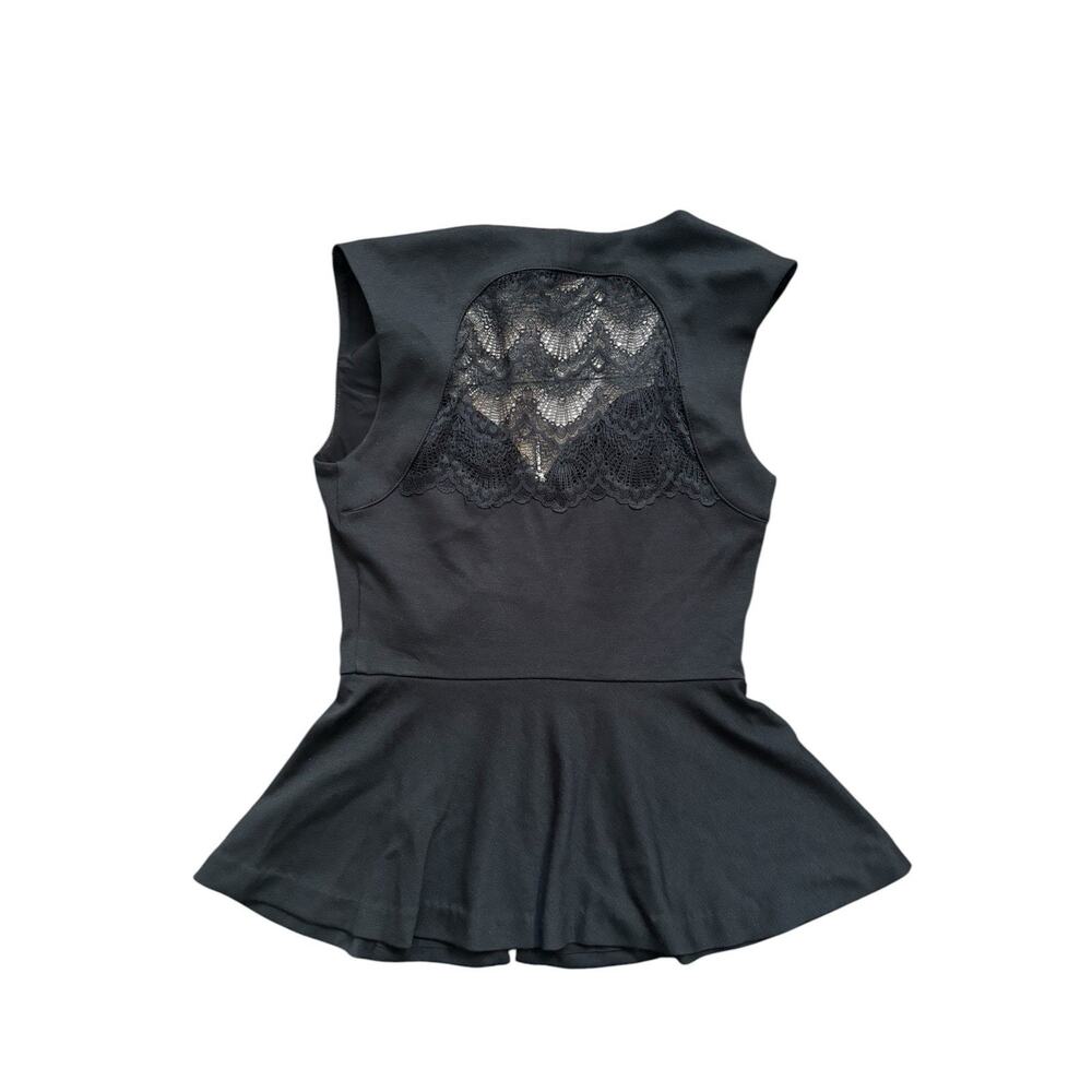 NWT Guess Sleeveless Sheer Lace Back Festival Coachella Whimsigoth Black Fairy S - Picture 2 of 5